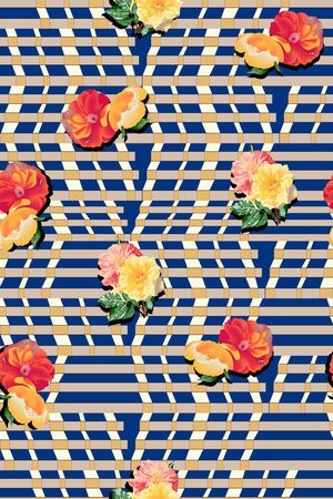 条纹印花华亿平台图片