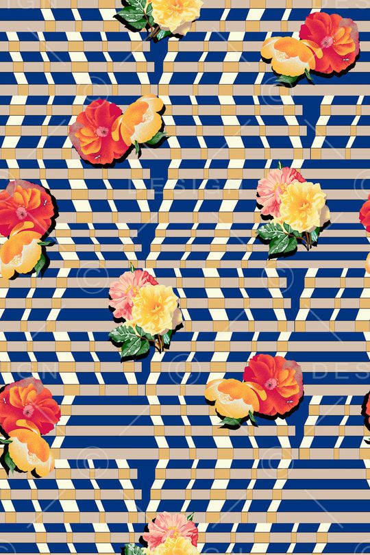 条纹印花华亿平台图片