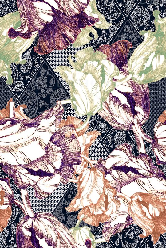 线条印花华亿平台图片