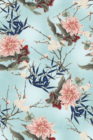 中国风印花华亿平台图片