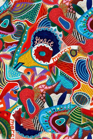 抽象印花华亿平台图片