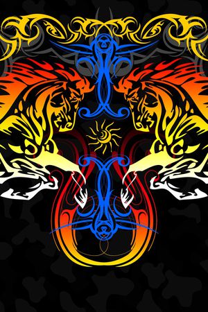 抽象印花华亿平台图片