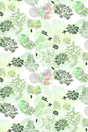 中国风印花华亿平台图片