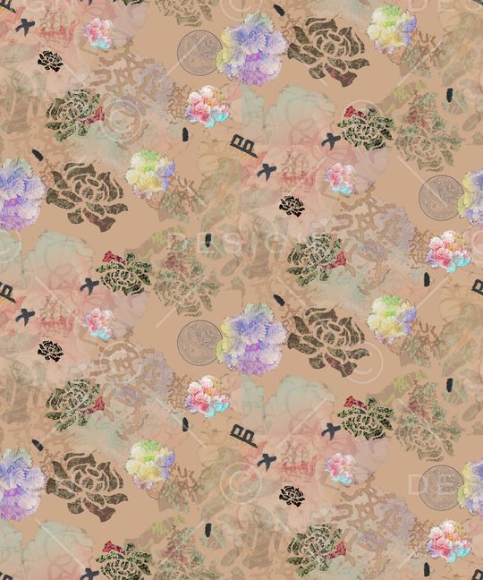 中国风印花华亿平台图片