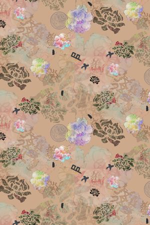 中国风印花华亿平台图片