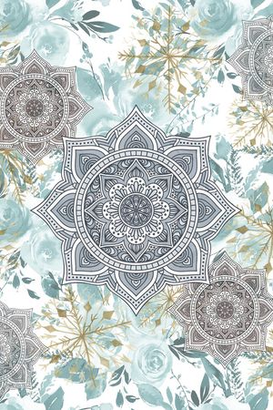 曼陀罗印花华亿平台图片