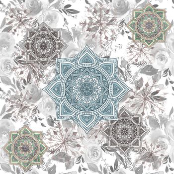 1077903-抽象水彩花曼陀罗-2