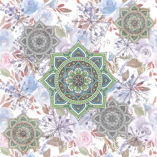 曼陀罗印花华亿平台图片