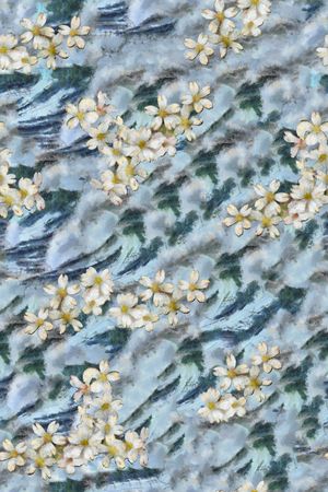 抽象花卉印花华亿平台图片