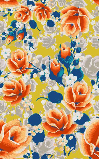 花卉印花华亿平台图片