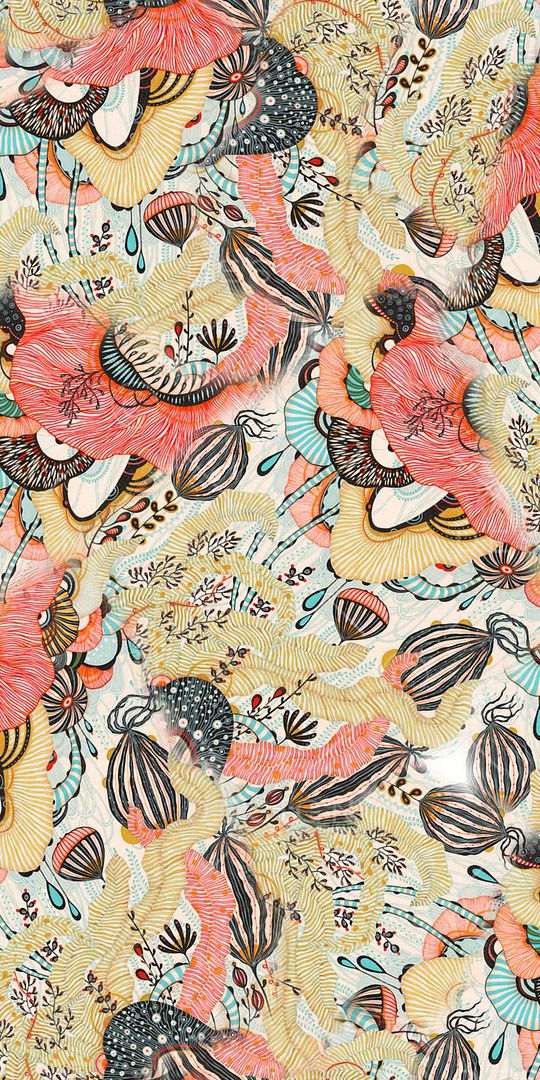 抽象花卉印花华亿平台图片