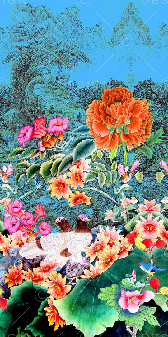 中国风印花华亿平台图片