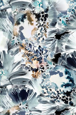 抽象花卉印花华亿平台图片