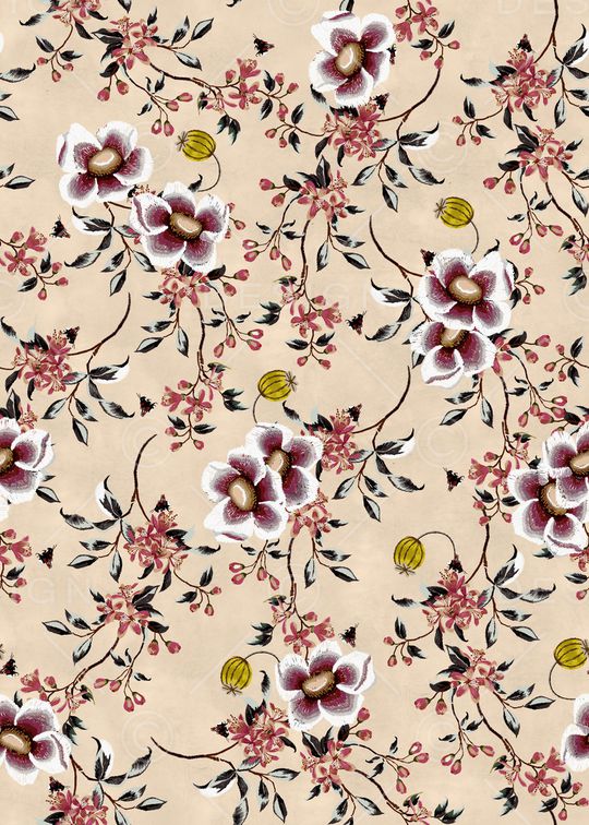 花卉印花华亿平台图片