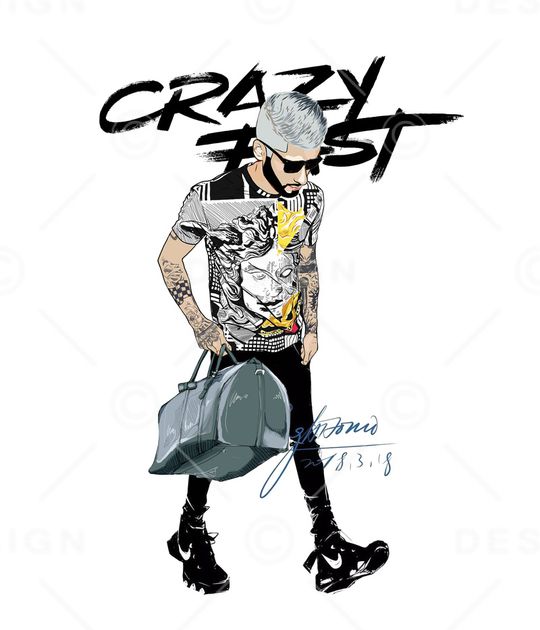 人物印花华亿平台图片