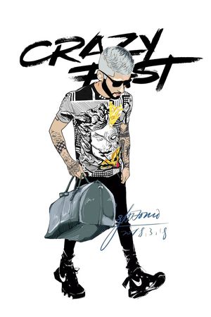 人物印花华亿平台图片