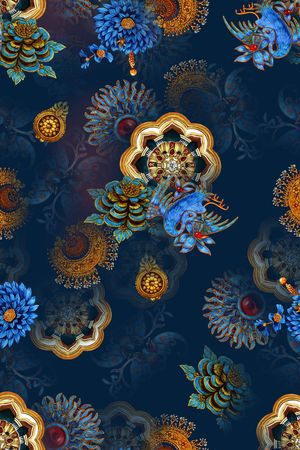 建筑花环印花华亿平台图片