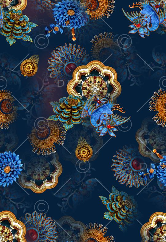 建筑花环印花华亿平台图片