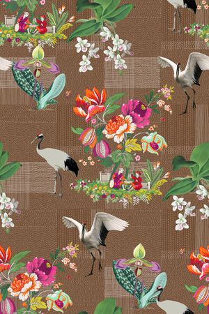 仙鹤印花华亿平台图片