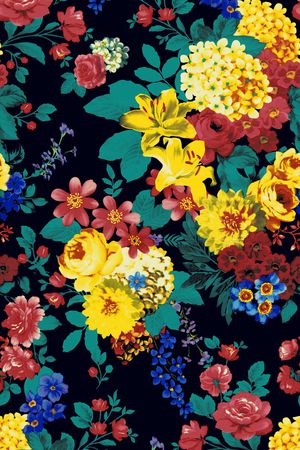 花卉印花华亿平台图片