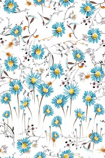 1079341-小碎花底纹向日葵