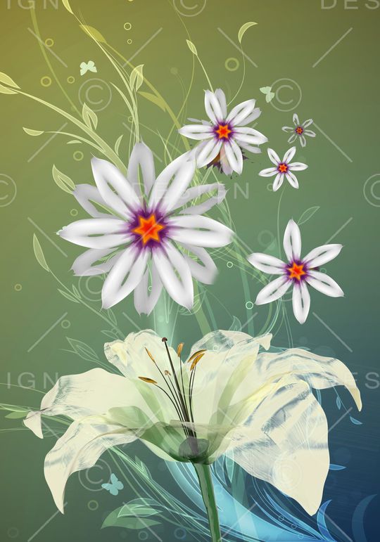 花卉印花华亿平台图片