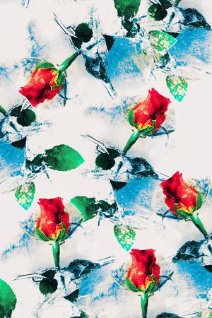 花卉印花华亿平台图片