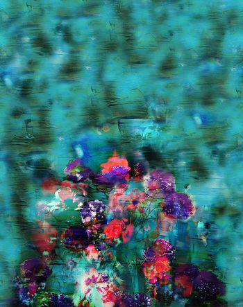 抽象花卉印花华亿平台图片