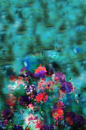 抽象花卉印花华亿平台图片