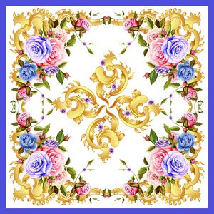 民族花卉印花华亿平台图片