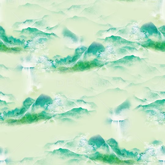 水彩花卉印花华亿平台图片