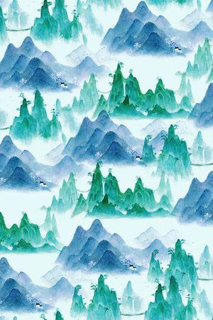 水彩花卉印花华亿平台图片