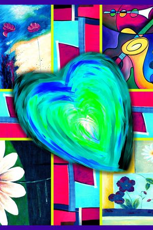 抽象花卉印花华亿平台图片