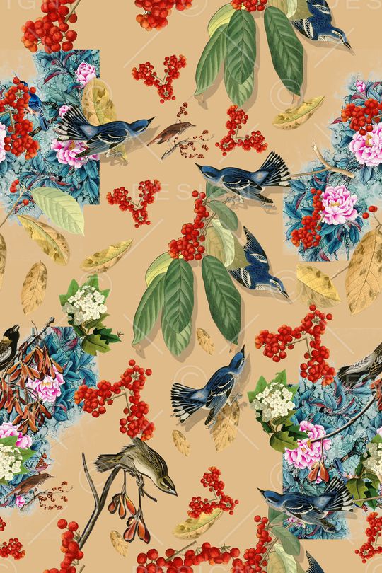 动物花卉印花华亿平台图片