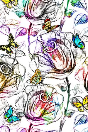 抽象花卉印花华亿平台图片