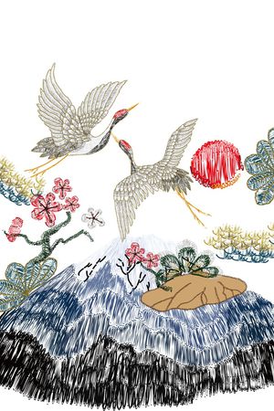 中国风印花华亿平台图片