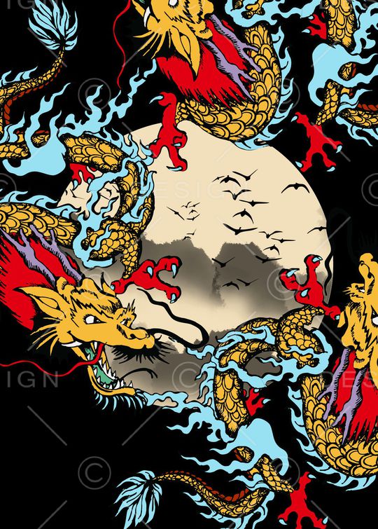 中国风印花华亿平台图片