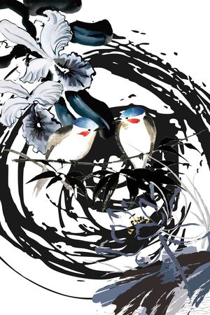 中国风印花华亿平台图片