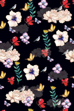 动物花卉印花华亿平台图片