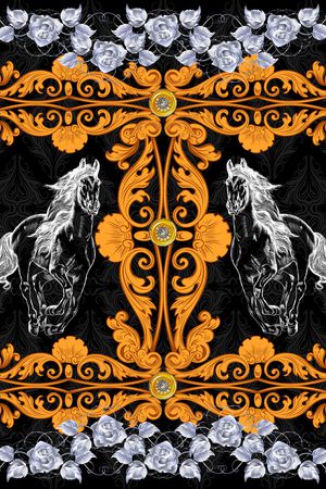 古典花纹印花华亿平台图片