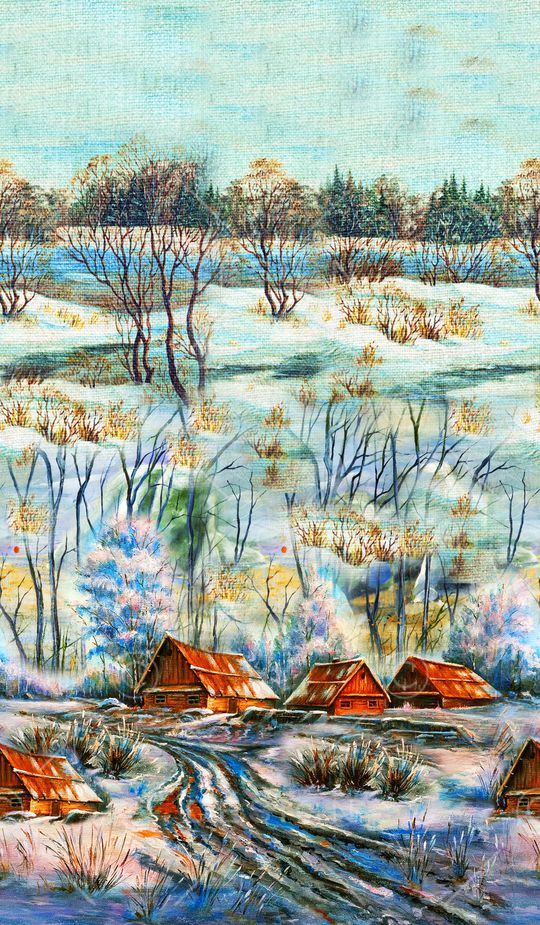 风景景观印花华亿平台图片