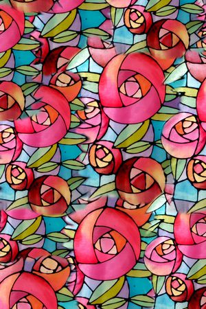 抽象花卉印花华亿平台图片