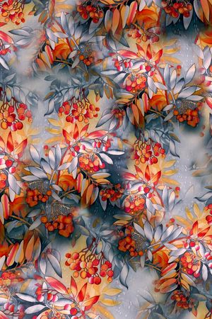 抽象花卉印花华亿平台图片