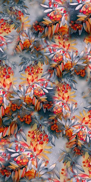 抽象花卉印花华亿平台图片