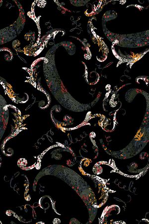 黑白华亿平台印花华亿平台图片