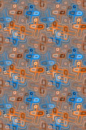 手绘线条笔触印花华亿平台图片