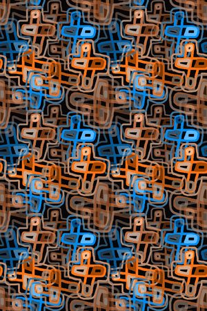 手绘线条笔触印花华亿平台图片