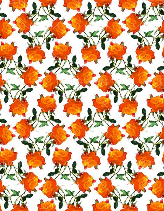 水彩花卉印花华亿平台图片