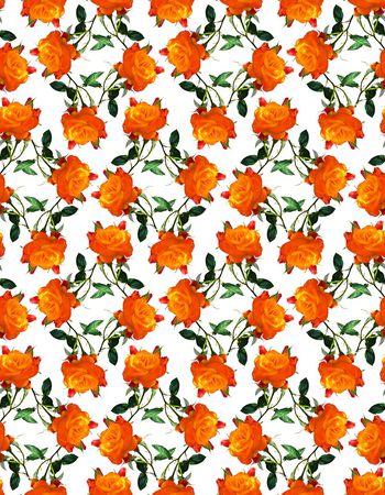 水彩花卉印花华亿平台图片