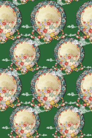 水彩花卉印花华亿平台图片